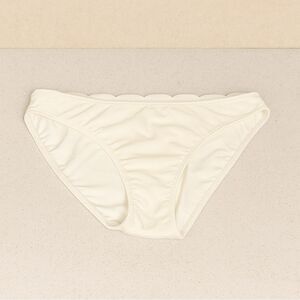 Vineyard Vines White Bikini Bottom Size L Scallop Trim Swimwear